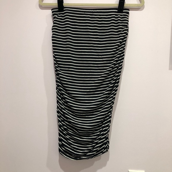 Vince Camuto Stripe Ruched Skirt - Picture 5 of 7